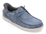 Cumpara ieftin Mocasini SKECHERS albastri, MELSON, din material textil