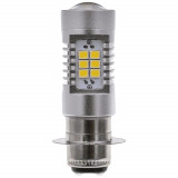 Bec Led P15D H6M Pentru Far Moto, Atv, Scuter, Luminozitate 1000LM P15D-2835-21SMD-WHITE 674329, General