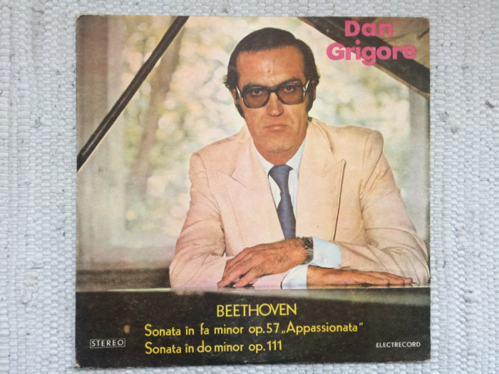 Dan Grigore Beethoven Sonata In Fa Minor si In Do Minor disc vinyl lp muzica clasica romantica pian electrecord ST ECE 01463 VG+