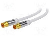Cablu adaptor coaxiala 9,5mm mufa, coaxiala 9,5mm priza, 5m, 75&Omega;, Goobay - 70319