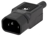 Conector Alimentare AC Mufă Tată Drept 10A 250V