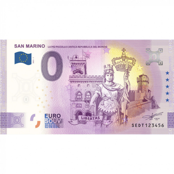 !!! RARR : 0 EURO SOUVENIR - SAN MARINO - 2021.1 - UNC