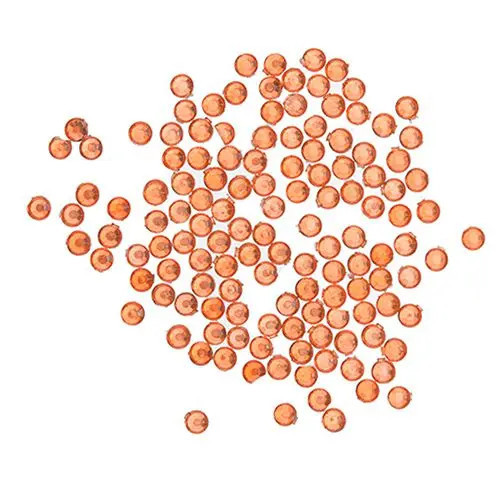 Decorațiuni nail art 2 mm - 90 buc strasuri rotunde &icirc;n săculeț, portocaliu