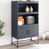 vidaXL Dulap &icirc;nalt antracit oțel 68,5x38,5x123,5cm - Dulap depozitare living/dormitor, 2 rafturi, design industrial