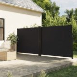 Copertina laterala retractabila, negru, 180x1000 cm GartenMobel Dekor, vidaXL