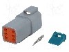 Conector auto, AT, 6 pini, AMPHENOL - AT04-6P-KIT01