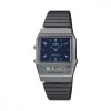 Ceas Barbatesc Casio Vintage Edgy AQ-800EB-2AEF, Inox, Hibrid, Curea Rasina, Quartz, 32mm, 10ATM