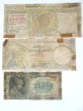 Grecia lot 3 bancnote uzate:50+100 Drahme 1935 + 25000 Drahme 1943,,produsele din imagini