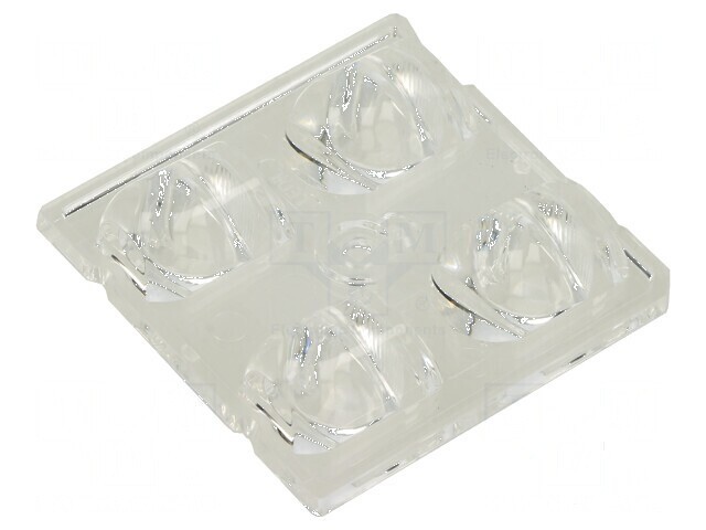 Lentilă LED pătrată transparentă 10mm