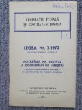 Legislatie penala si contraventionala privind cazierul judiciar, 1972, 34 pag
