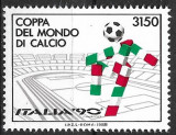 B1992 - Italia 1988 - Fotbal neuzat,perfecta stare, Nestampilat