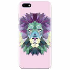 Husa silicon pentru Huawei Y5 Prime 2018, Polygon Lion