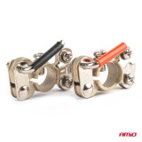 Set borne baterie din alama 600A cu decuplare rapida, 2 buc, AMIO