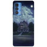Husa compatibila cu Motorola G100 model Fright Night, Silicon, TPU, Viceversa, Transparent, Carcasa