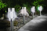 Lampa solara LED Hoff, sticla + inox, H 41.5 cm, exterior