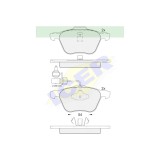 Set placute frana punte fata Ford Galaxy 1995-2006; Seat Alhambra 1996-2010; Vw Sharan 1995-2010; Transporter T4, 1990-2003; Icer Spania
