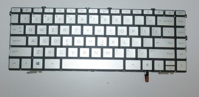 Tastatura Laptop, HP, Envy 13-AY, 13-BA, 13T-BA, 13-BD, 13M-DB, TPN-C145, TPN-C147, iluminata, argintie, layout US foto