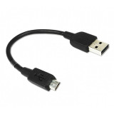 Cablu Date si Incarcare USB la MicroUSB Sony Xperia Z5 Compact, EC300, 0.16 m, Negru