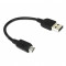 Cablu Date si Incarcare USB la MicroUSB Sony Xperia E5, EC300, 0.16 m, Negru