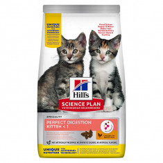 Hill's SP Perfect Digestion Kitten, hrană uscată pisici junior, sistem digestiv, 300g