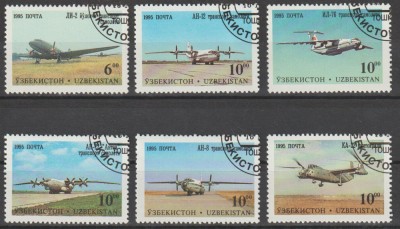 Uzbekistan 1995 , Posta Aeriana , Aviatie foto