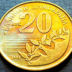 Moneda 20 DRAHME - GRECIA, anul 1992 *cod 1238 = A.UNC / Dionysios Solomos