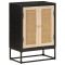 vidaXL Dulap, negru, 55x30x76 cm, lemn masiv de mango și fier 372000