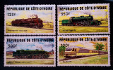 Coasta de fildes 1984 transporturi locomotive trenuri serie 4v neștampilată, Nestampilat