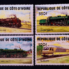 Coasta de fildes 1984 transporturi locomotive trenuri serie 4v neștampilată