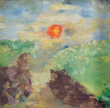 Cumpara ieftin Peisaj abstract - pictură semnată (2001), Peisaje, Ulei