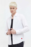 Cumpara ieftin HUGO cămașă bărbați, culoarea alb, cu guler clasic, slim 50500216
