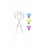 Set Palete Badminton, 3 Fluturasi, Aluminiu, Multicolor