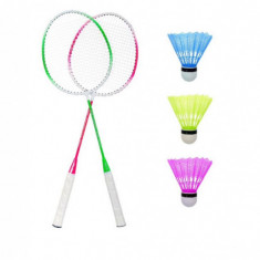 Set Palete Badminton, 3 Fluturasi, Aluminiu, Multicolor