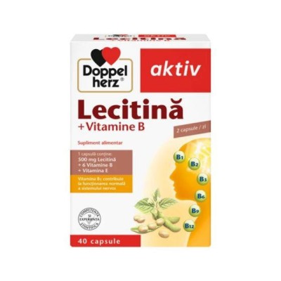Lecitina 500 miligrame + Vitamine B si E 40 capsule Doppelherz foto