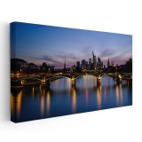 Tablou Podul de Fier Frankfurt Germania Tablou canvas pe panza CU RAMA 60x120 cm