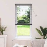 Jaluzea pentru Fereastră Gri &icirc;nchis 80 x 130 cm Aluminiu