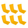Set 6 perne decorative pentru scaun de bucatarie cu spatar, dimensiune sezut 42x40 cm, spatar 42x50 cm, culoare galben, Palmonix