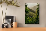 Tablou Canvas, "Dimineață pe dealul pădurii verzi", Natură, Lumină, Verdeață, Dealuri, Copaci, Peisaj, &Icirc;nc&acirc;ntare, Frumusețe, Serenitate, Pădure, 26 x