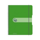 Caiet A5 80f Spirala Elastic Perforat Eotg Coperta Pp Verde