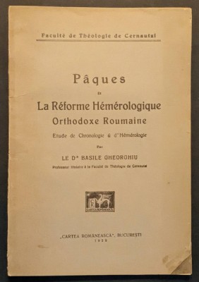 ✝ hemerologie 1929 PASTELE, REFORMA HEMEROLOGICA ORTODOXA ROMANA Dr B. Gheorghiu foto