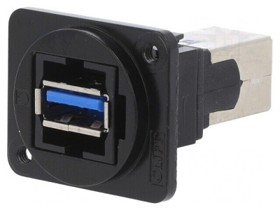 Adaptor USB A la USB B FT USB 3.0 Metal 19x24mm foto