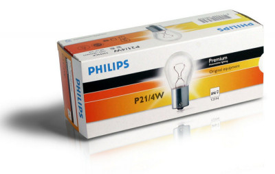 Bec Frana P21/4W 12V Set 10 Buc Philips 45096 12594CP foto