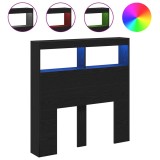 Cumpara ieftin Dulap pentru tablie cu LED Stejar negru 100x17x102 cm