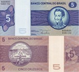 Bancnota Brazilia 5 Cruzeiros 1974 UNC Necirculata