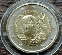 (M1864) MONEDA ITALIA - 2 EURO 2018, 60 ANI MINISTERUL SANATATII ITALIAN, UNC
