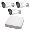 Sistem supraveghere IP PoE UNV 3 camere 4MP Starlight, 2.8mm, IR 50m, NVR 4K 4 canale 8MP