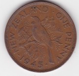 Noua Zeelandă &ndash; monedă 1 penny 1945, regele George VI