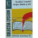 Scriitori romani despre limba si stil - 1976 ($M2)