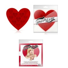 Forma Gheata Cuburi Inimioare Lovetoy "Fresh Love" - Rosu##