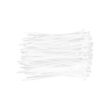 Set 100 Cleme Conexiune Albe 2.5x100 mm NEO TOOLS - Coliere Plastic Cabluri, Fixare Profesionala, Rezistente UV si Ulei